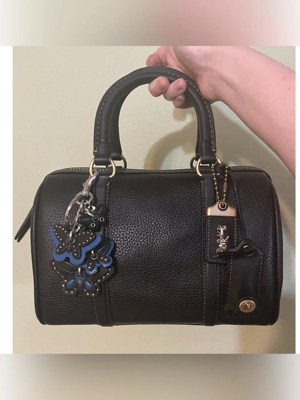 Coach Butterfly Cluster Bag Charm Keychain! - Picture 2 of 9